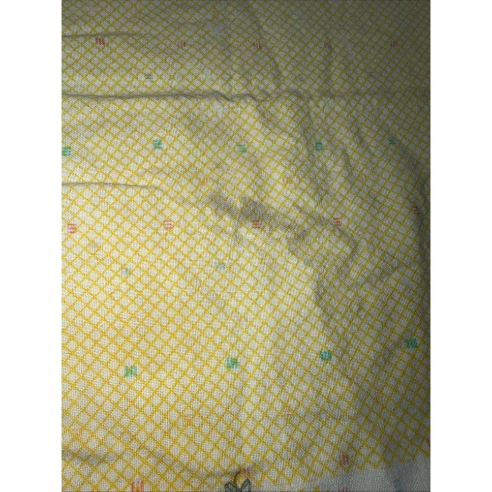 Muppet Babies Baby Blanket  Jim Henson Yellow Vintage Receiving